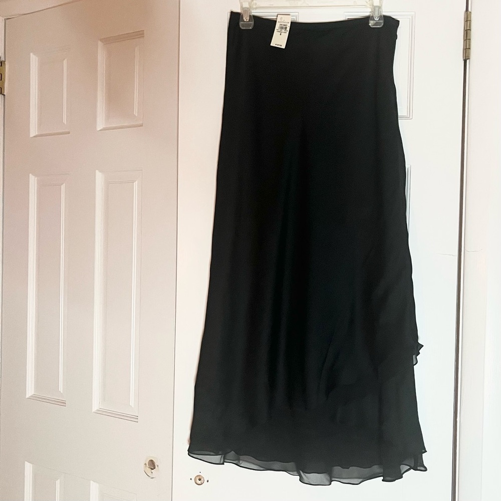 ♣️ Elegant Black 100% Silk Women's Skirt